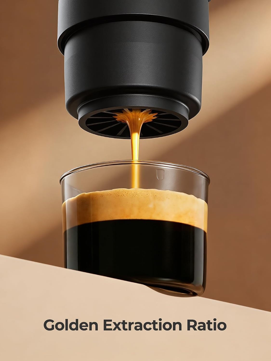 Draagbare handheld elektrische espressomachine, ultralicht compact koffiezetapparaat voor warm water, 160 ml grote watertank, 2300 mAh batterij, unieke beugel snel brouwen voor NS-capsules, reizen