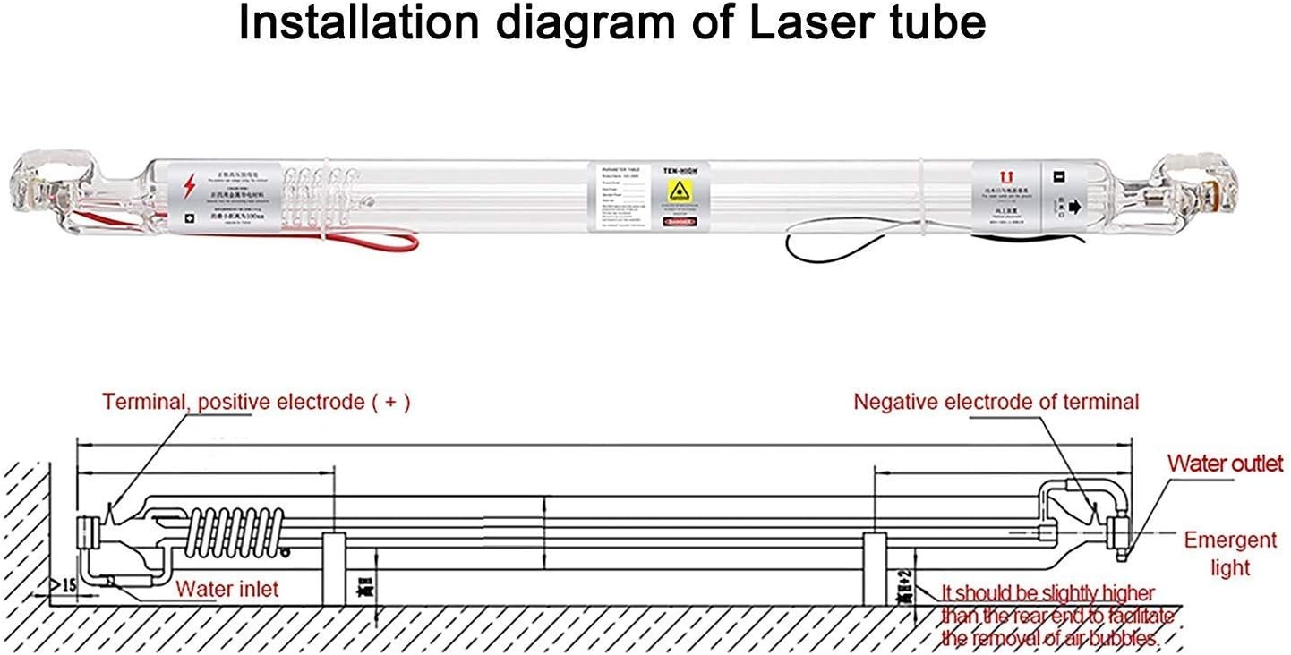 CO2 Laserbuis Glas 50W 800mm 50mm - 35% Korting!