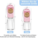 Draagbare Hondenwaterfles Roze 550ml - Lekvrij met Voerbak - 67% Korting