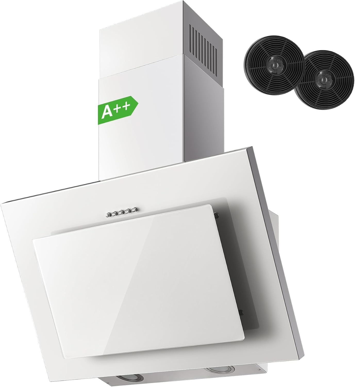 TopStrong Afzuigkap 60 cm Wit - 350 m³/u - Energieklasse A++ - Incl. Koolstoffilter