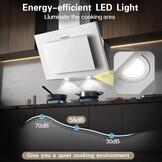 TopStrong Afzuigkap 60 cm Wit - 350 m³/u - Energieklasse A++ - Incl. Koolstoffilter