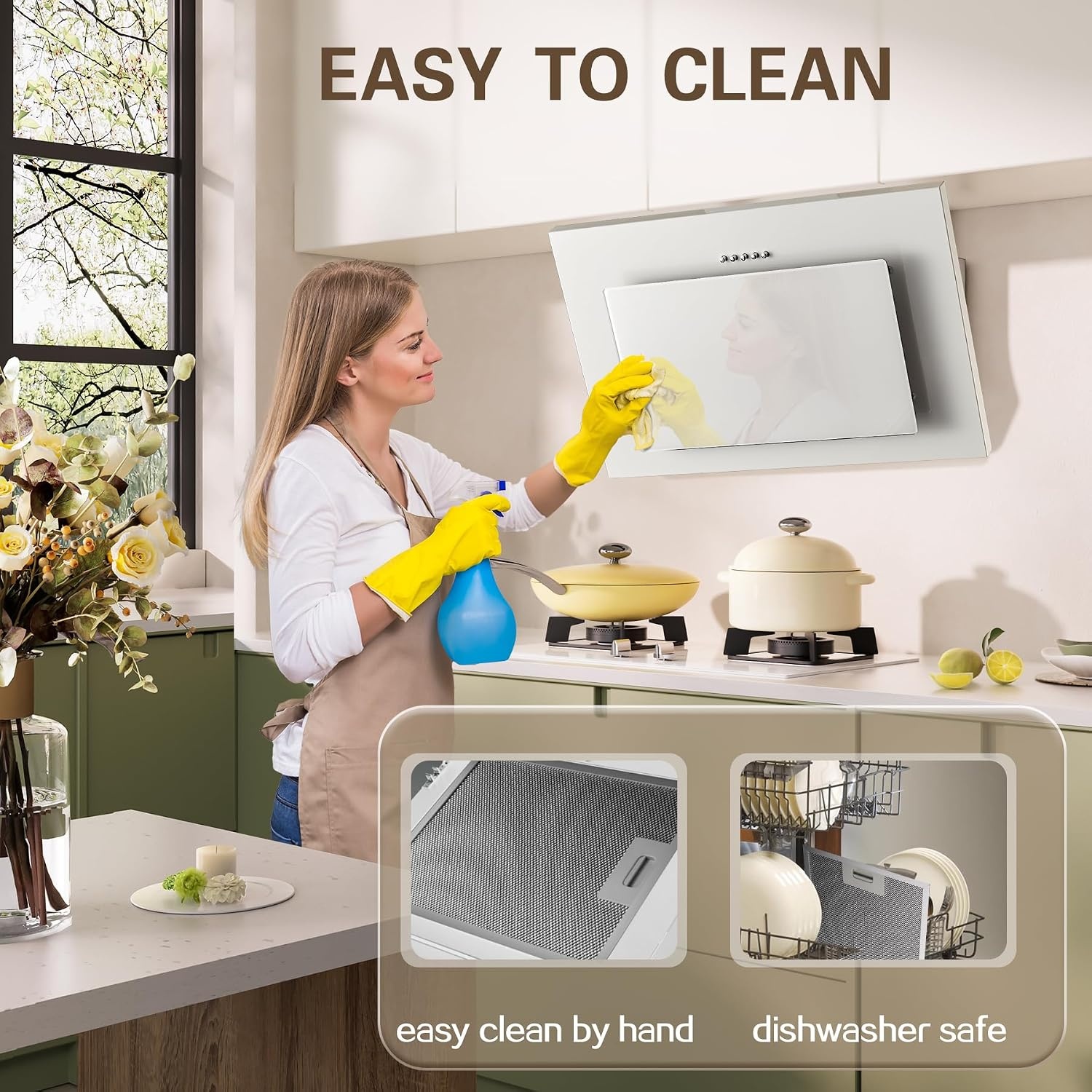 TopStrong Afzuigkap 60 cm Wit - 350 m³/u - Energieklasse A++ - Incl. Koolstoffilter