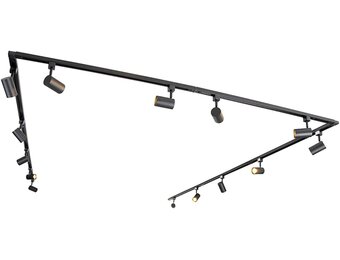 QAZQA - Modern Modern railsysteem met 14 spots zwart 1-fase - Iconic Jeana | Slaapkamer | Keuken - Staal Langwerpig - GU10 Geschikt voor LED - Max. 14 x 50 Watt