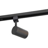 QAZQA - Modern Modern railsysteem met 14 spots zwart 1-fase - Iconic Jeana | Slaapkamer | Keuken - Staal Langwerpig - GU10 Geschikt voor LED - Max. 14 x 50 Watt