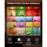 Oplaadbare LED Kastverlichting Set van 2 - 13 Kleuren, Dimbaar, Afstandsbediening - 53% Korting
