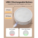 Oplaadbare LED Kastverlichting Set van 2 - 13 Kleuren, Dimbaar, Afstandsbediening - 53% Korting