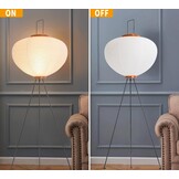 ELINKUME Japanse Rijstpapier Vloerlamp Akari Stijl - 119 cm - Wit
