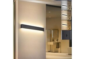 KUKAK Wandlamp Aluminium 20W 33cm Zwart - 46% Korting
