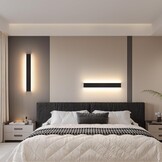 Zwarte Aluminium Wandlamp 20W - Instelbare Kleurtemperatuur 66cm (60% korting)