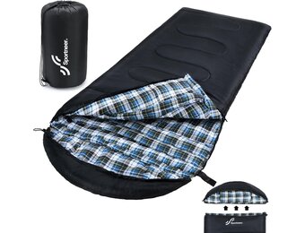 Ruime Dekenslaapzak Flanel 220x85cm 3-4 Seizoenen met Capuchon