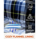 Ruime Dekenslaapzak Flanel 220x85cm 3-4 Seizoenen met Capuchon