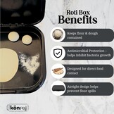 Deegbox Roti, Pizza & Brood - Hygiënisch & Hittebestendig