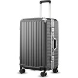 Zwarte Reiskoffer M (60L) met Aluminium Frame - 73% Korting!