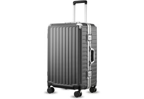 Zwarte Reiskoffer Trolley M | Aluminium Frame | 60L | 63% Korting