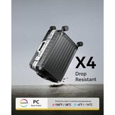 Zwarte Reiskoffer M (60L) met Aluminium Frame - 73% Korting!
