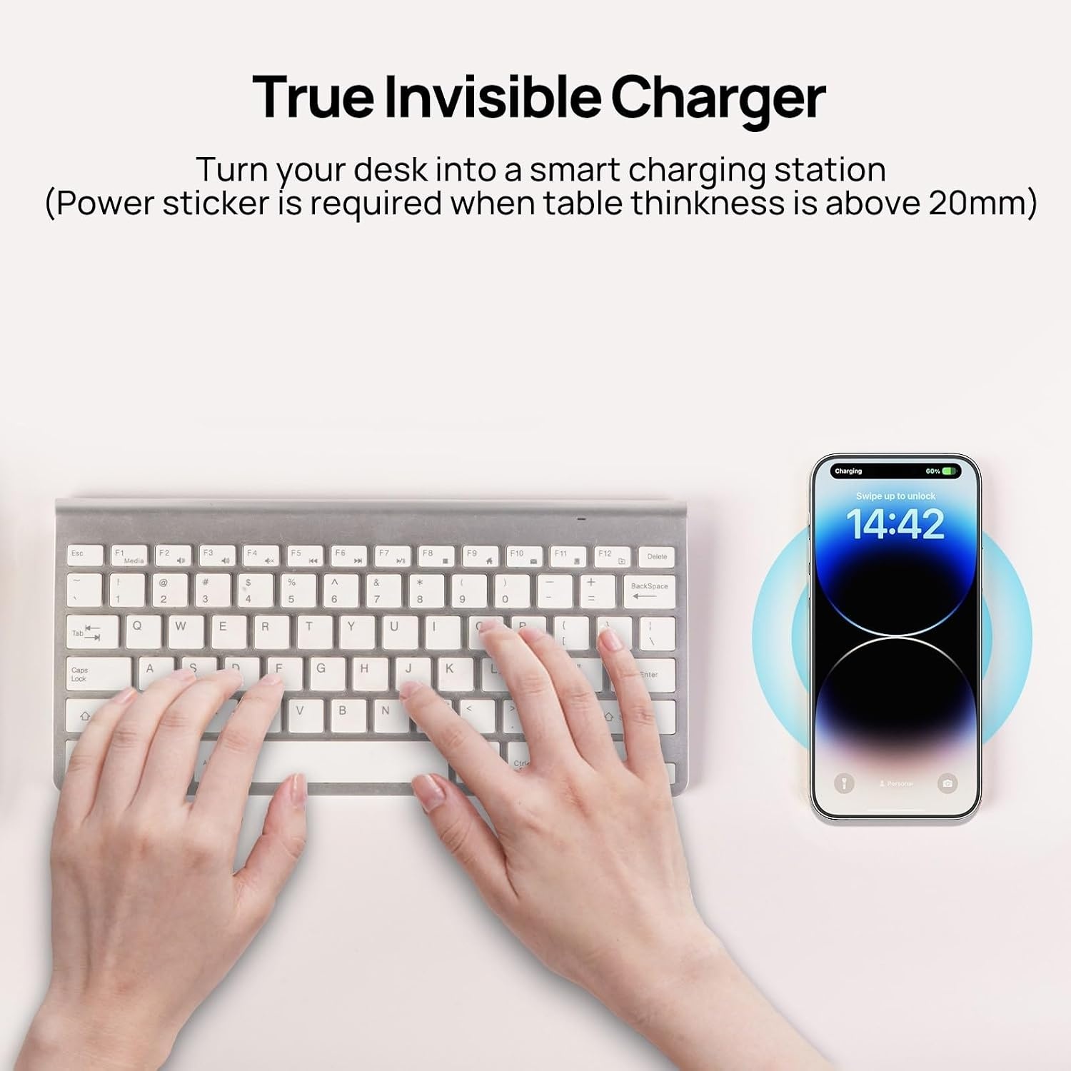 Onzichtbare Draadloze Oplader iPhone/Samsung - 33% Korting