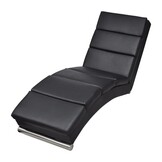 VidaXL Chaise Longue Kunstleer Zwart - 61% Korting!
