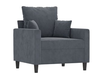 VidaXL Fauteuil Donkergrijs Fluweel - 54% Korting!