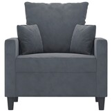 VidaXL Fauteuil Donkergrijs Fluweel - 54% Korting!