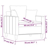 VidaXL Fauteuil Donkergrijs Fluweel - 54% Korting!