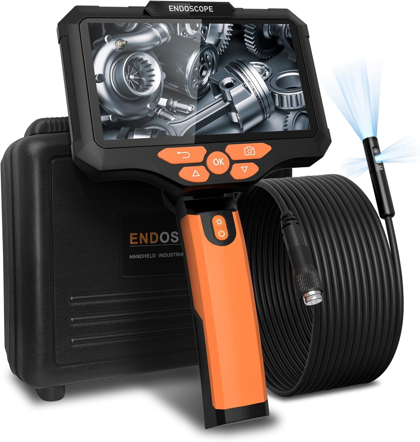 Endoscoop Inspectiecamera 10M 1080p HD | 5'' IPS Scherm | IP67 Waterdicht | 64GB
