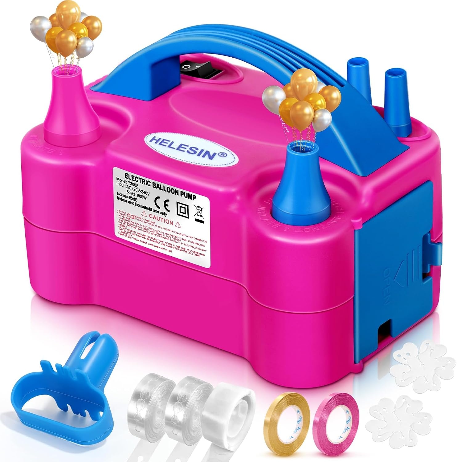 Elektrische Ballonpomp 600W met Dubbel Mondstuk | 56% Korting