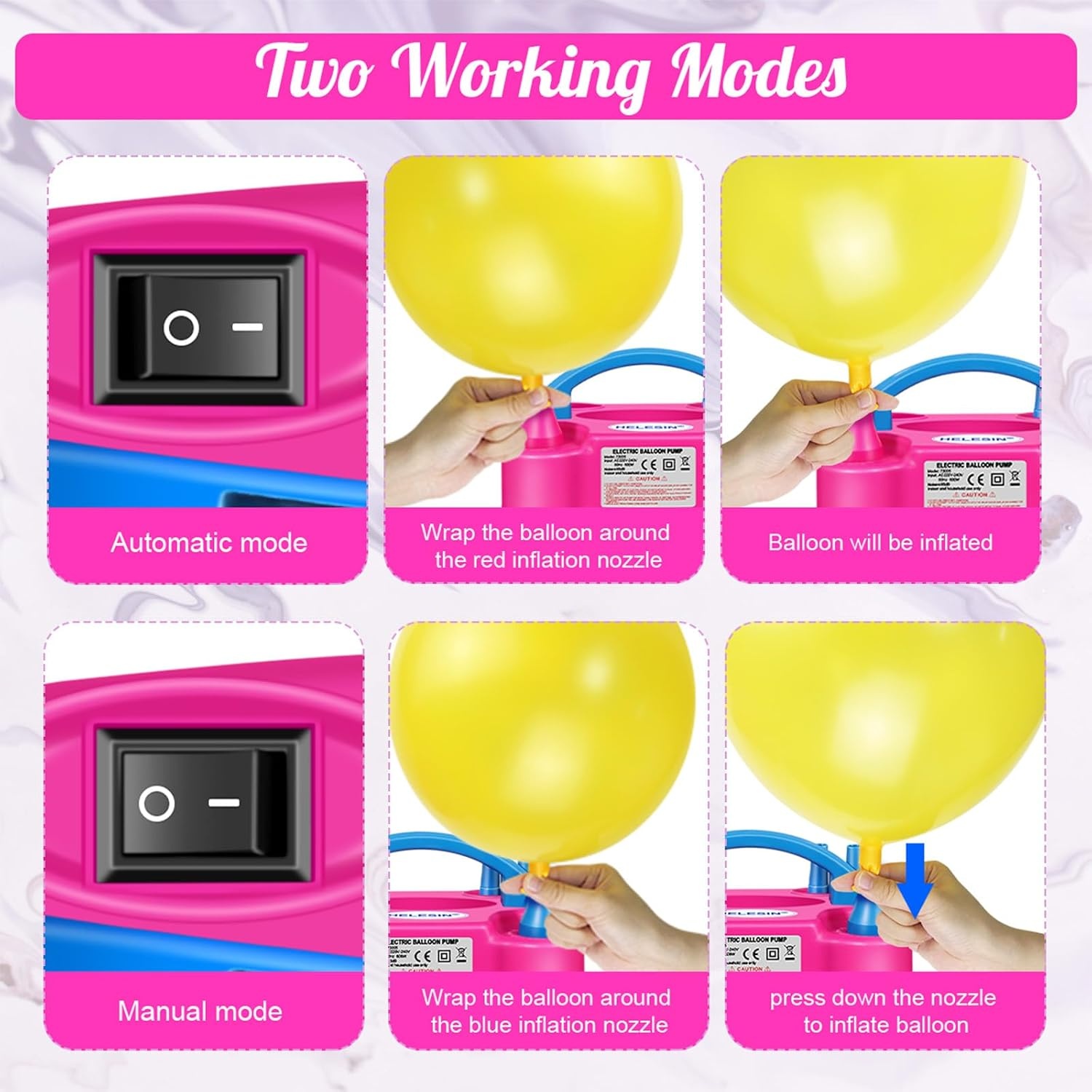 Elektrische Ballonpomp 600W met Dubbel Mondstuk | 56% Korting