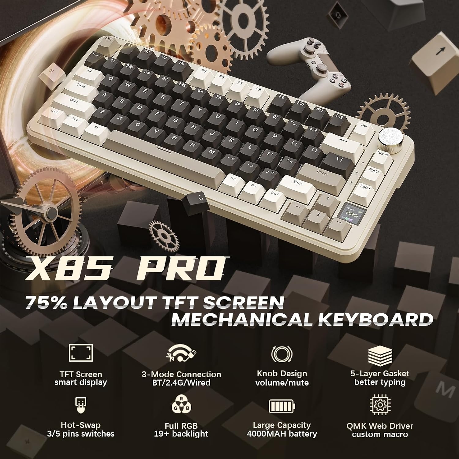 Mechanisch Gaming Toetsenbord 75% - 29% Korting!