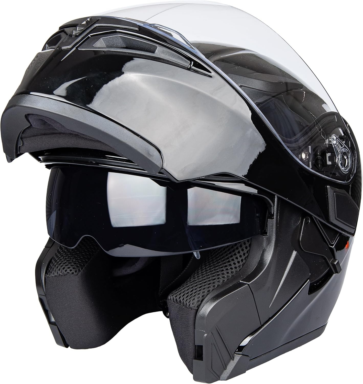 Systeemhelm Motorhelm XXL Glanzend Zwart - 29% Korting!
