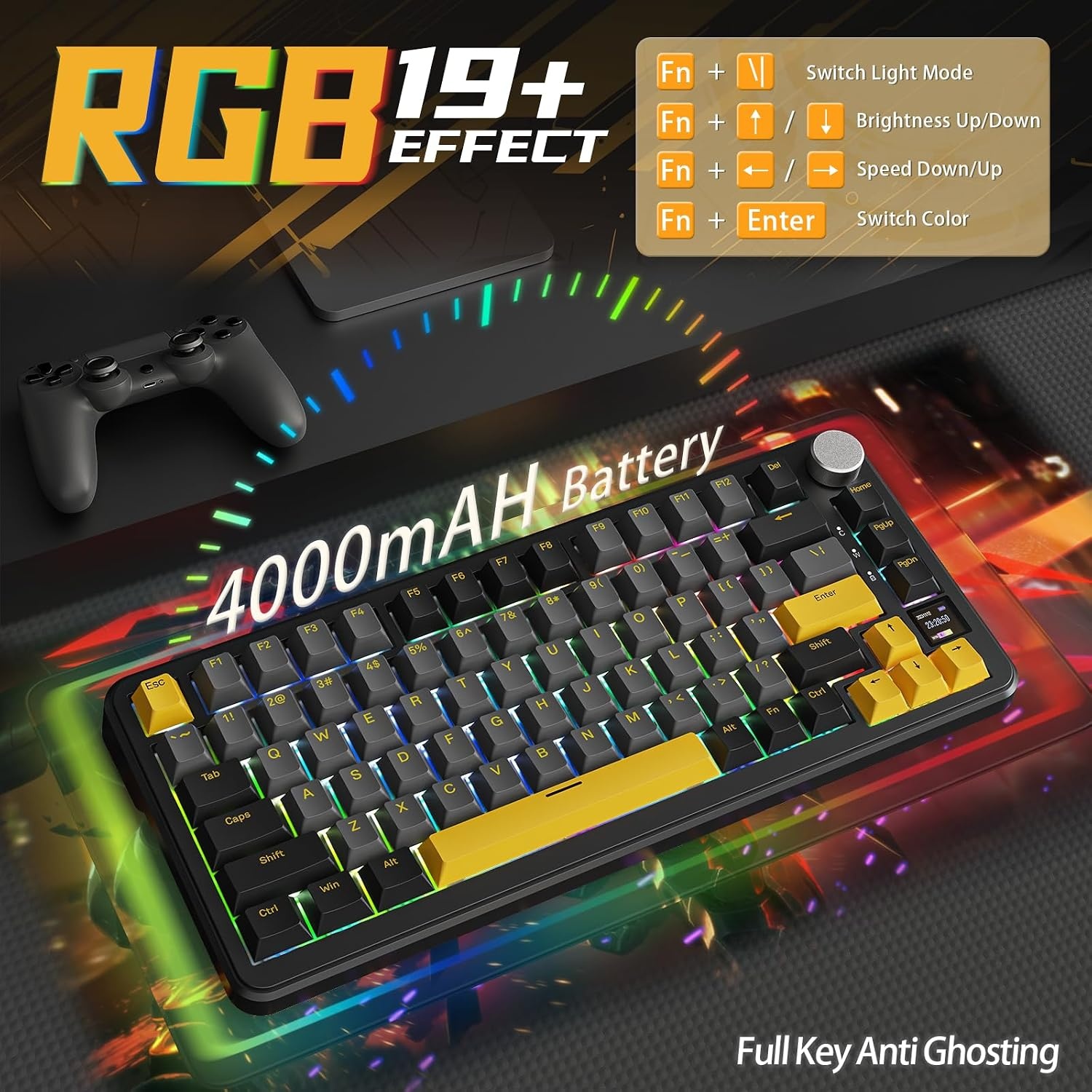 Gamingtoetsenbord X85PRO 75% met TFT-scherm & Korting!