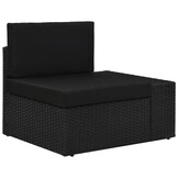Loungeset Poly Rattan Zwart - 3-Delig - 35% Korting