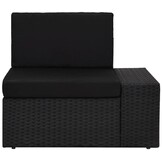 Loungeset Poly Rattan Zwart - 3-Delig - 35% Korting