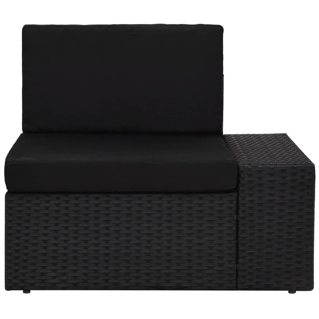 Loungeset Poly Rattan Zwart - 3-Delig - 35% Korting