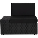 Loungeset Poly Rattan Zwart - 3-Delig - 35% Korting