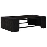 Loungeset Poly Rattan Zwart - 3-Delig - 35% Korting