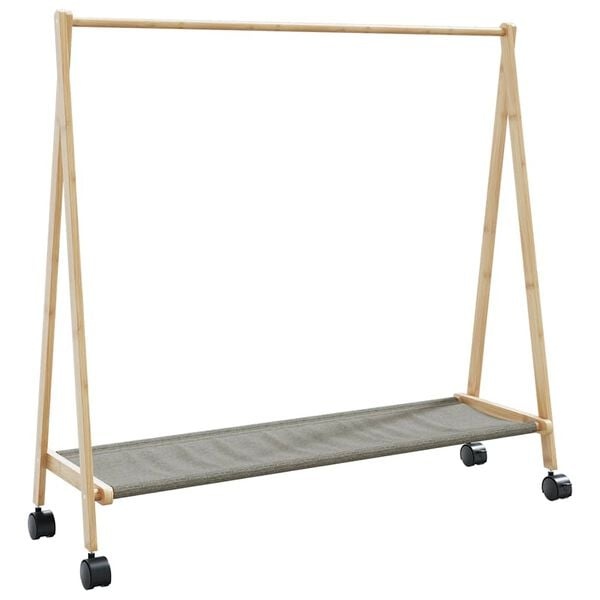VidaXL Bamboe Kledingrek met Wielen - 34% Korting!