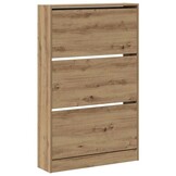 Moderne Schoenenkast Artisanaal Eiken 80x21x125.5 cm - 34% Korting
