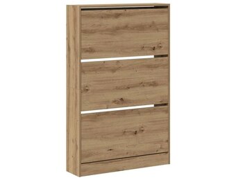 Moderne Schoenenkast Artisanaal Eiken 80x21x125.5 cm - 34% Korting