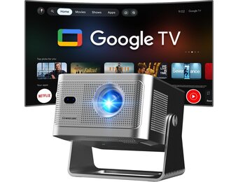 Magcubic Videoprojector 1080P, geïntegreerde 4K tv-stick, met WiFi 5, Bluetooth 5.1, luidspreker 15 W, 650 ANSI, spraakbediening, automatische focus en trapeziumcorrectie, Dolby Audio/HDR10+