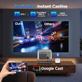 Magcubic Videoprojector 1080P, geïntegreerde 4K tv-stick, met WiFi 5, Bluetooth 5.1, luidspreker 15 W, 650 ANSI, spraakbediening, automatische focus en trapeziumcorrectie, Dolby Audio/HDR10+