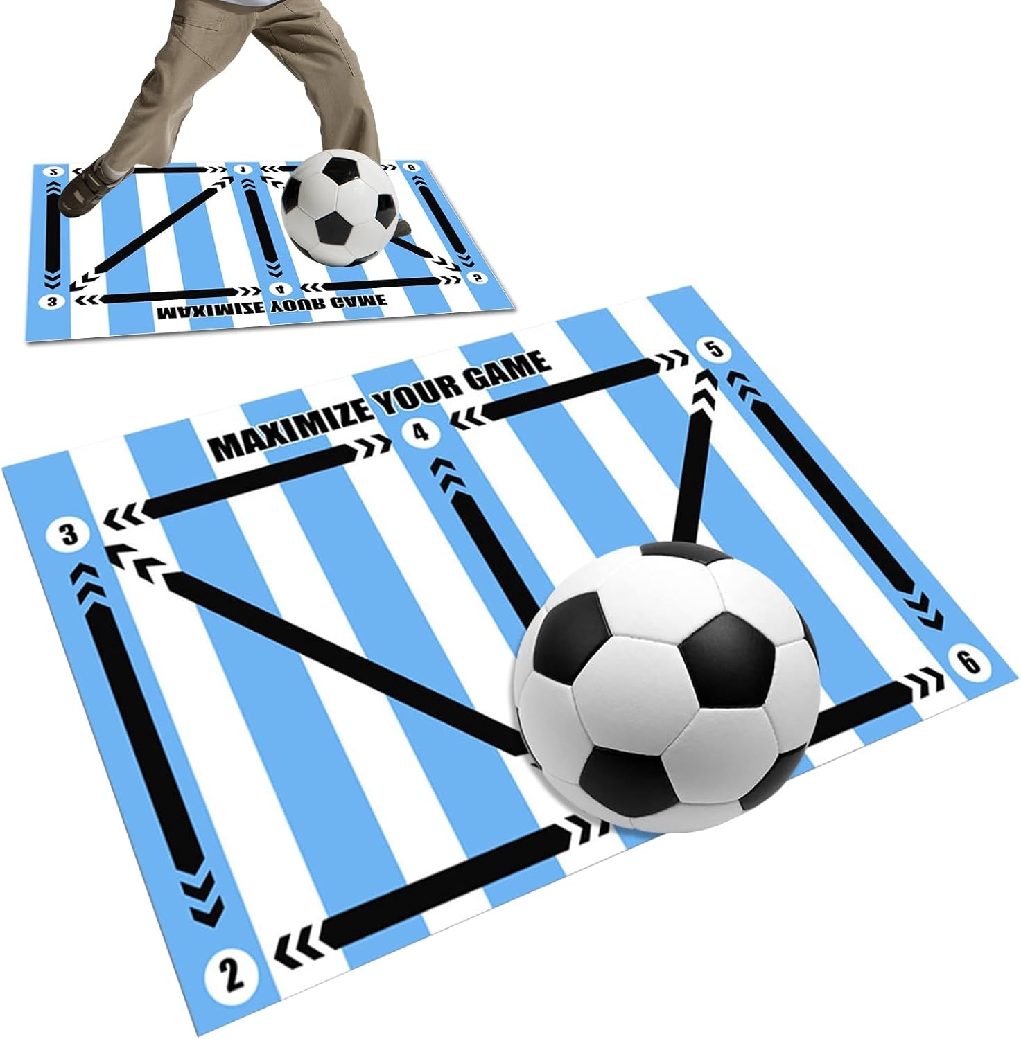Voetbaltrainingsmat 60x90 cm - Verbeter Balcontrole & Dribbelen (44% Korting)