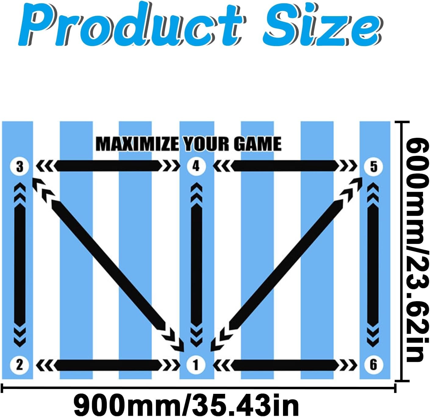 Voetbaltrainingsmat 60x90 cm - Verbeter Balcontrole & Dribbelen (44% Korting)