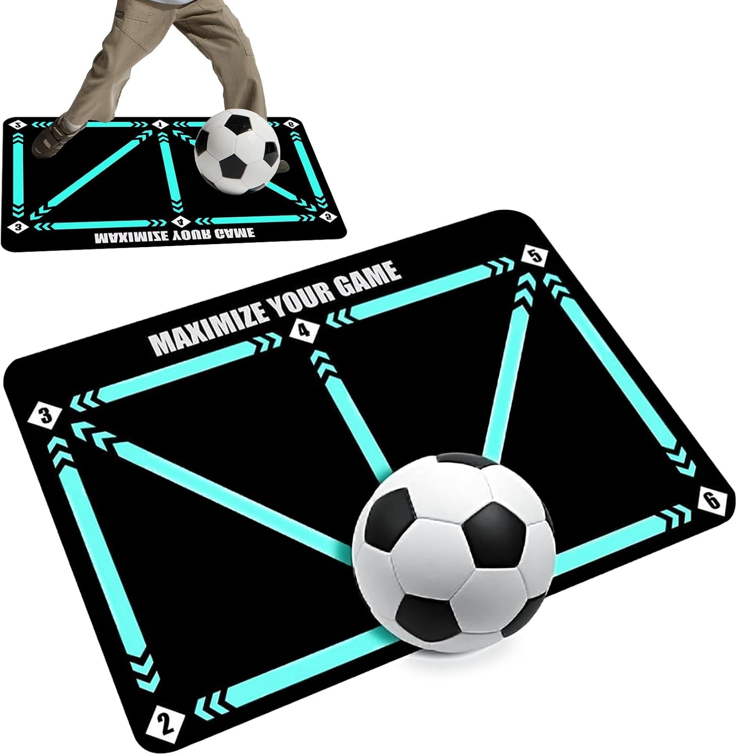 Voetbaltrainingsmat 60x90 cm - Verbeter Balcontrole & Dribbelen (44% Korting)