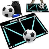 AFAIK Voetbaltrainingsmat, voetbal, voetbal, stappen, trainingsmat, antislip, 60 x 90 cm, schokdempende voetbal, balcontrole, trainingsmat