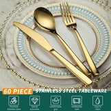 Gouden Bestekset 60-delig voor 20p - 34% Korting!