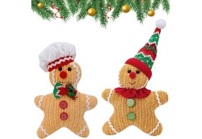Kerst Peperkoek Man Set - 2 Decoraties met Korting