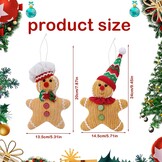 2 Pack Kerst Peperkoek Man Ornamenten Opknoping Peperkoek Man Poppen Kerstboom Decoraties Kerstballen voor Boom