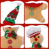 2 Pack Kerst Peperkoek Man Ornamenten Opknoping Peperkoek Man Poppen Kerstboom Decoraties Kerstballen voor Boom