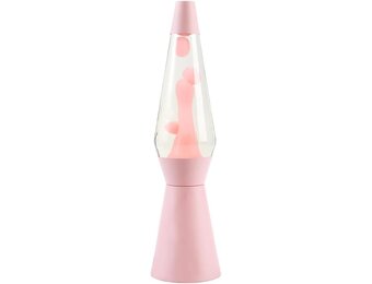 I-TOTAL® - Lava Lamp, Bubble Effect, Coloured Lava Lamp (Pale Pink) - 40 cm