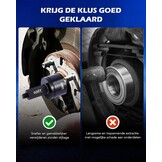 Orion Motor Tech Wiellagertrekker gereedschapsset voor het verwijderen en installeren van voorwiellagers, 24-delige autolagerpersset met schuifbouten universele bussen, Zwart met rode opbergkoffer